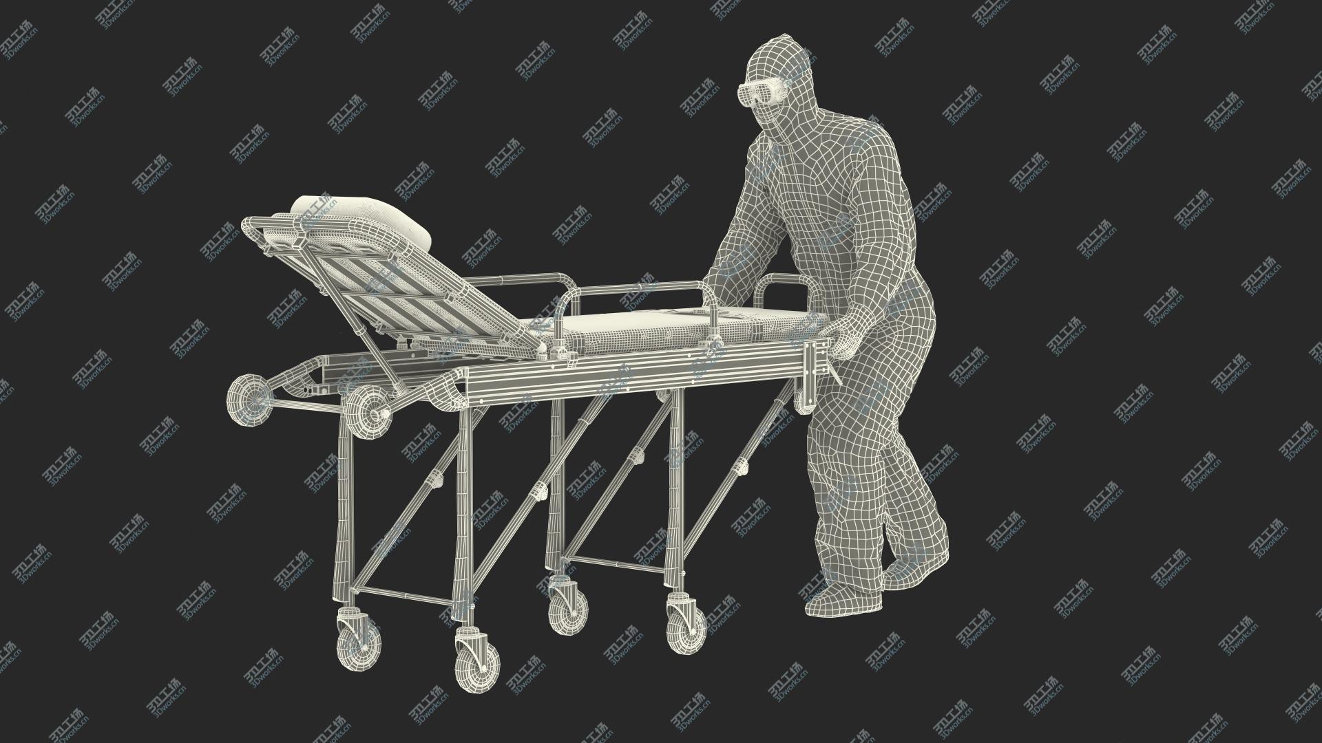 images/goods_img/20210313/Protective Suit with Stainless Steel Ambulance Hospital Bed Gurney 3D model/4.jpg